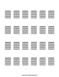 Blank Guitar Chord Sheet