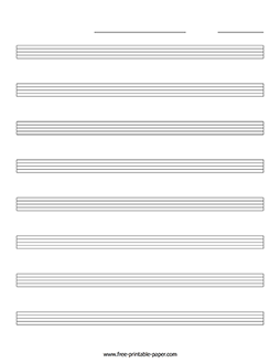 Blank Manuscript Paper