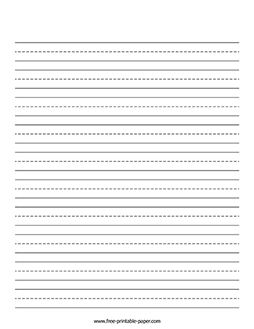 Kindergarten Writing Paper – Free Printable Paper