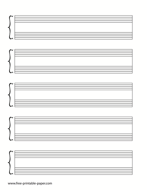 Printable Grand Staff Paper Blank Grand Staff Free Printable Paper