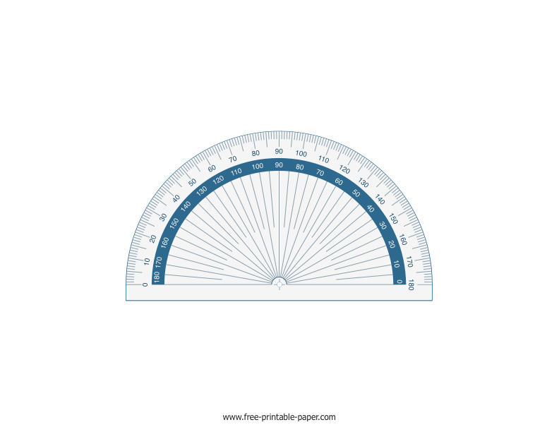 Printable Protractor PDF Free Printable Paper