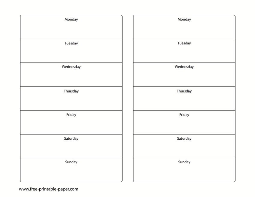 Printable 2 Week Calendar – Two Week Calendar Template – Free Printable  Paper
