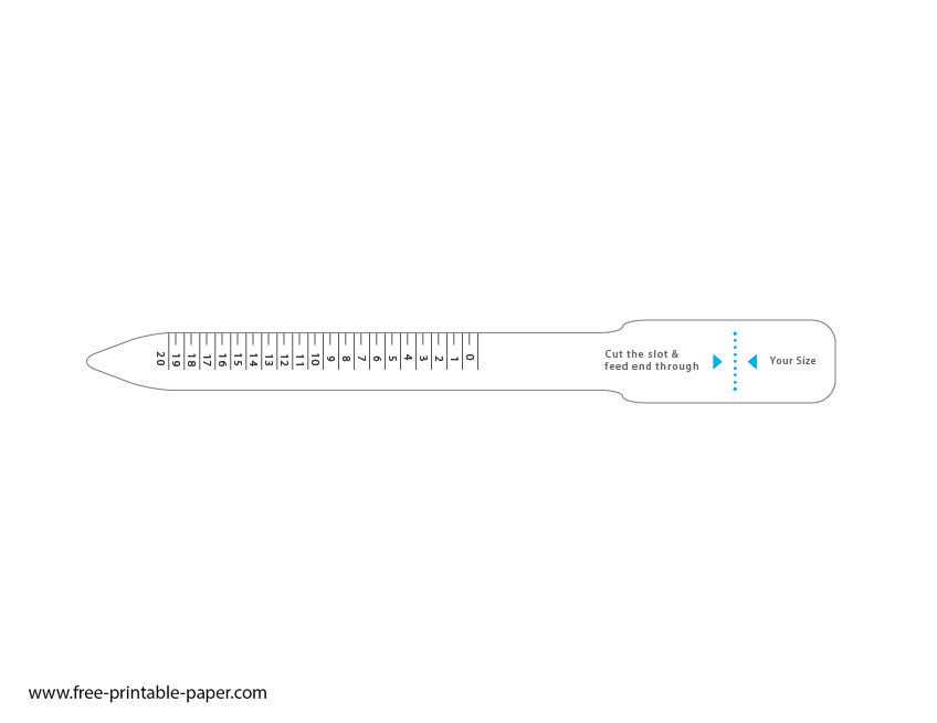 printable ring sizer with half sizes