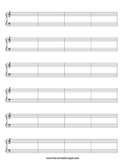 Printable Sheet Music For Piano With Bar Lines