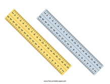 Real mm clearance ruler